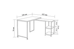 Felix Çalışma Masası 360 Derece Dönebilme Atlantik
