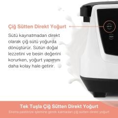 Fakir Pasteur Çiğ Sütten Yoğurt Yapma Makinesi, Pastörizasyon , 3 L Seramik Hazne, Tat ve Kıvam Ayarı