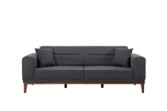 Liones Koltuk Takımı Antrasit, Ceviz Ayak