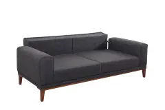 Liones  3 lü Koltuk Antrasit, Ceviz Ayak